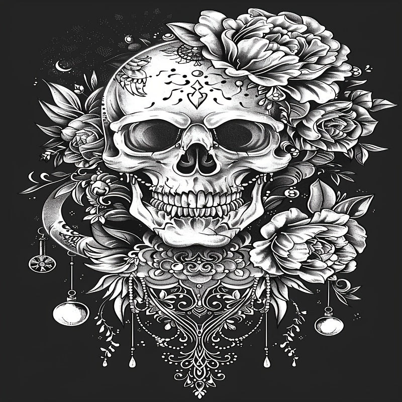 22-Page Midnight Skulls & Flowers Adult Coloring Book: Perfect for Festive Occasions and Birthday Parties