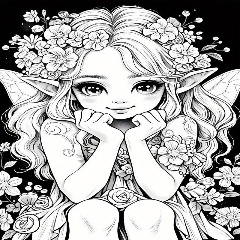 Fantasy Fairy Coloring Book: 22 Pages of Magical Art for Coloring Enthusiasts