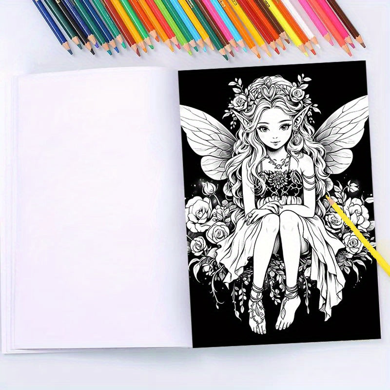 Fantasy Fairy Coloring Book: 22 Pages of Magical Art for Coloring Enthusiasts