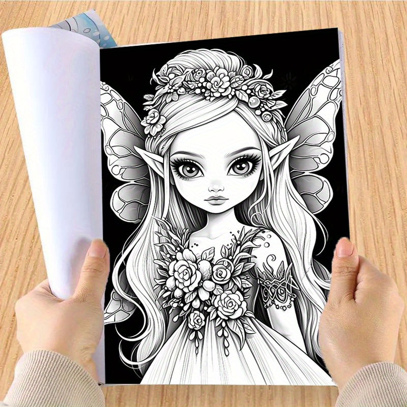 Fantasy Fairy Coloring Book: 22 Pages of Magical Art for Coloring Enthusiasts