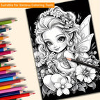 Fantasy Fairy Coloring Book: 22 Pages of Magical Art for Coloring Enthusiasts