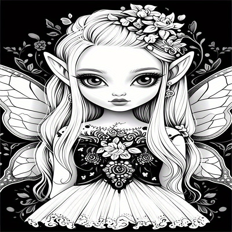 Fantasy Fairy Coloring Book: 22 Pages of Magical Art for Coloring Enthusiasts