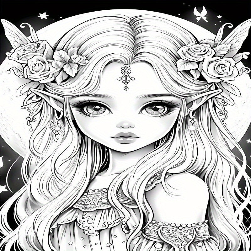 Fantasy Fairy Coloring Book: 22 Pages of Magical Art for Coloring Enthusiasts
