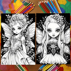 Fantasy Fairy Coloring Book: 22 Pages of Magical Art for Coloring Enthusiasts