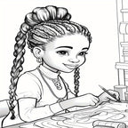 Deluxe Edition: 22-Page Thick Paper Coloring Book for Cute Black Girls - Perfect Birthday or Holiday Gift, Soft Cover