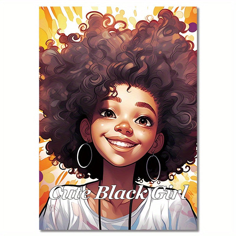 Deluxe Edition: 22-Page Thick Paper Coloring Book for Cute Black Girls - Perfect Birthday or Holiday Gift, Soft Cover