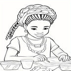 Deluxe Edition: 22-Page Thick Paper Coloring Book for Cute Black Girls - Perfect Birthday or Holiday Gift, Soft Cover