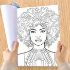 Deluxe Edition: 22-Page Thick Paper Coloring Book for Cute Black Girls - Perfect Birthday or Holiday Gift, Soft Cover