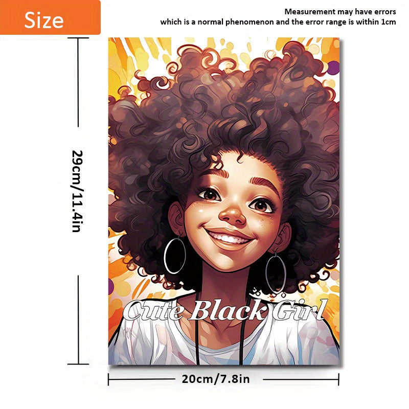 Deluxe Edition: 22-Page Thick Paper Coloring Book for Cute Black Girls - Perfect Birthday or Holiday Gift, Soft Cover