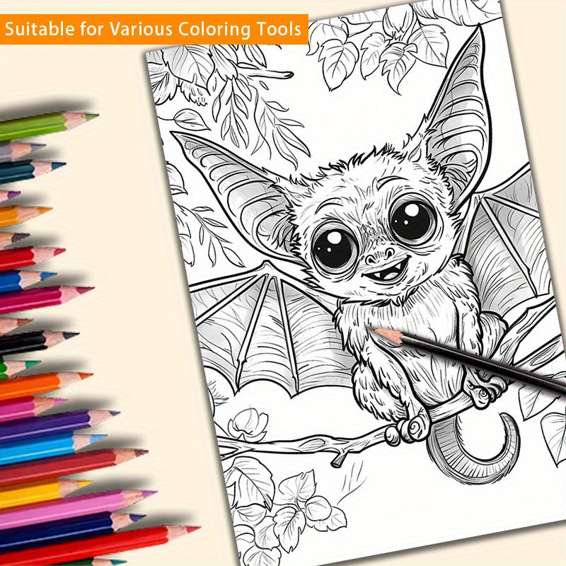 Deluxe Edition Bat'S Secret Garden Coloring Book - 22 Thick Pages, Perfect For Birthday & Holiday Gifts