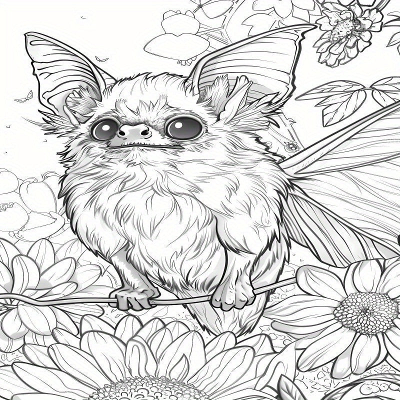 Deluxe Edition Bat'S Secret Garden Coloring Book - 22 Thick Pages, Perfect For Birthday & Holiday Gifts