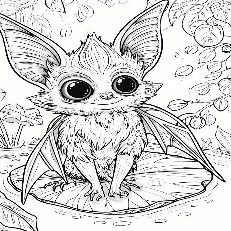 Deluxe Edition Bat'S Secret Garden Coloring Book - 22 Thick Pages, Perfect For Birthday & Holiday Gifts