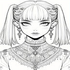 Deluxe Edition Gothic Anime Girl Coloring Book for Adults - 22 Thick Pages, Perfect Birthday or Holiday Gift