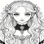 Deluxe Edition Gothic Anime Girl Coloring Book for Adults - 22 Thick Pages, Perfect Birthday or Holiday Gift