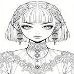 Deluxe Edition Gothic Anime Girl Coloring Book for Adults - 22 Thick Pages, Perfect Birthday or Holiday Gift