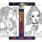 Beautiful Black Girl Coloring Book: Stress-Relieving Adult Coloring Book with Vibrant Portraits of Black Girls