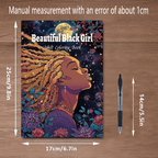 Beautiful Black Girl Coloring Book: Stress-Relieving Adult Coloring Book with Vibrant Portraits of Black Girls