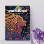 Beautiful Black Girl Coloring Book: Stress-Relieving Adult Coloring Book with Vibrant Portraits of Black Girls