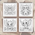 Amazing Monster Coloring Book: 8.3x8.3in, 30 Pages, 100gsm Thick Paper, Stress Relief, Perfect for New Year's, Birthday, Easter, Thanksgiving, Independence Day