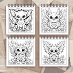 Amazing Monster Coloring Book: 8.3x8.3in, 30 Pages, 100gsm Thick Paper, Stress Relief, Perfect for New Year's, Birthday, Easter, Thanksgiving, Independence Day