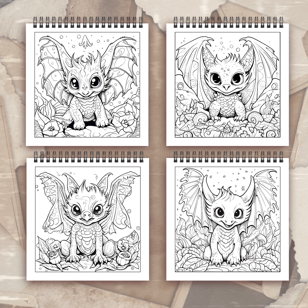 Amazing Monster Coloring Book: 8.3x8.3in, 30 Pages, 100gsm Thick Paper, Stress Relief, Perfect for New Year's, Birthday, Easter, Thanksgiving, Independence Day