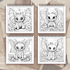 Amazing Monster Coloring Book: 8.3x8.3in, 30 Pages, 100gsm Thick Paper, Stress Relief, Perfect for New Year's, Birthday, Easter, Thanksgiving, Independence Day