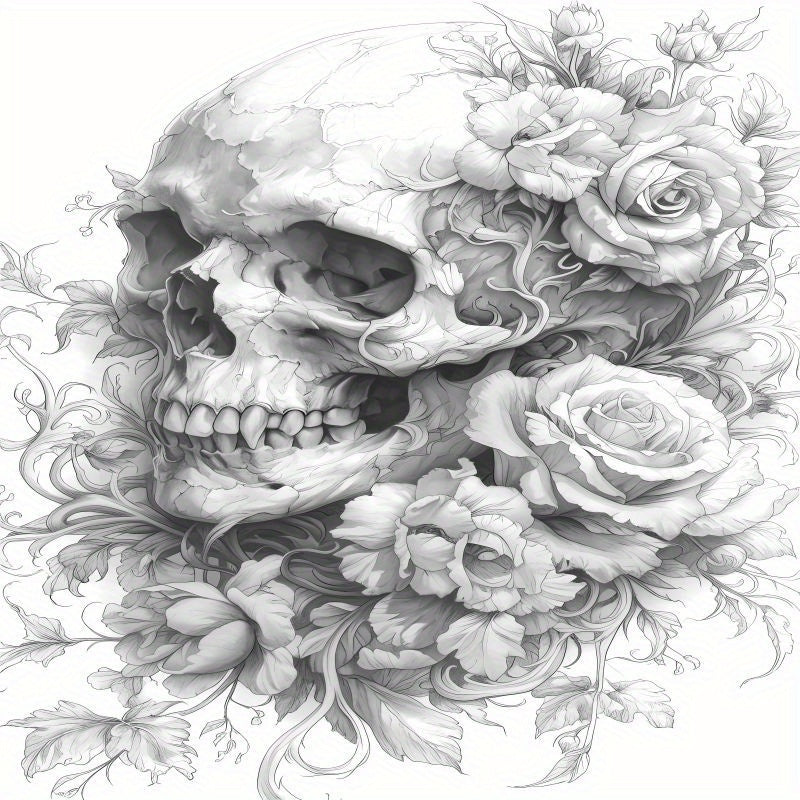 Deluxe Skull Art Coloring Book for Adults - 22 Thick Pages, Soft Cover, Multicolor, Perfect Gift for Birthdays & Holidays
