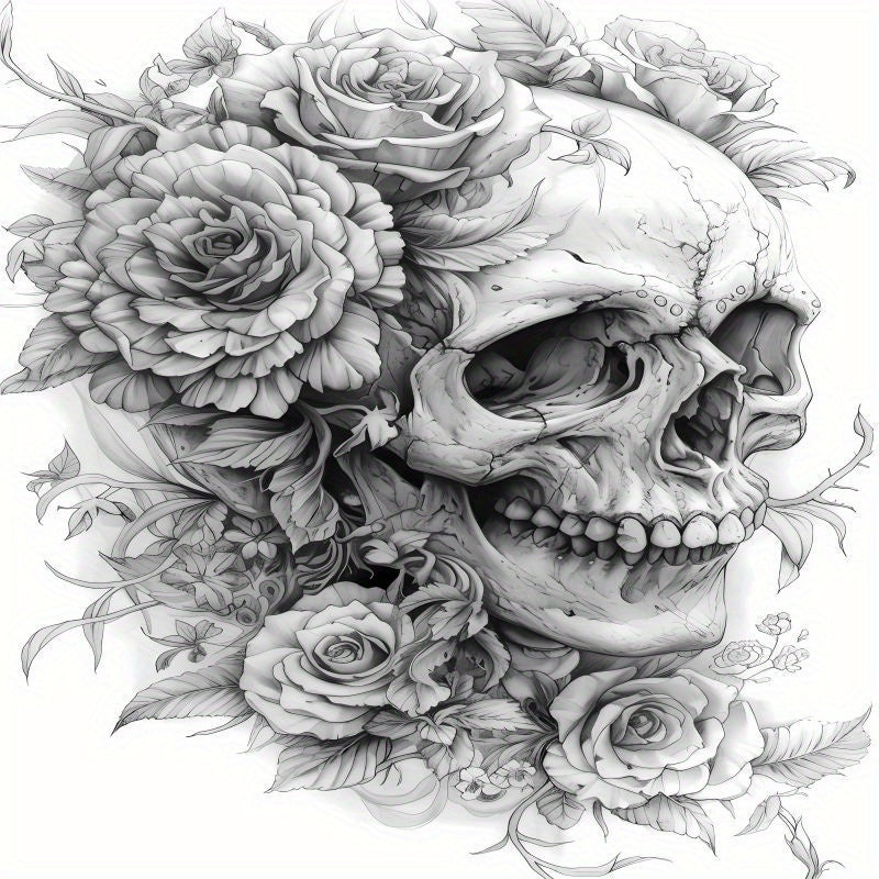 Deluxe Skull Art Coloring Book for Adults - 22 Thick Pages, Soft Cover, Multicolor, Perfect Gift for Birthdays & Holidays