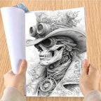 Deluxe Skull Art Coloring Book for Adults - 22 Thick Pages, Soft Cover, Multicolor, Perfect Gift for Birthdays & Holidays