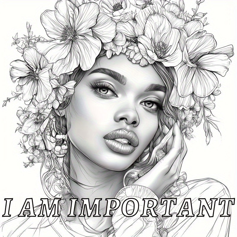 1pc Positive Vibes Coloring Book - Drafting Tools & Kits for Adults - Innovative, Thick 22-Page Paper, Upgrade, Holiday Birthday Party Gift for Relaxation and Mindfulness