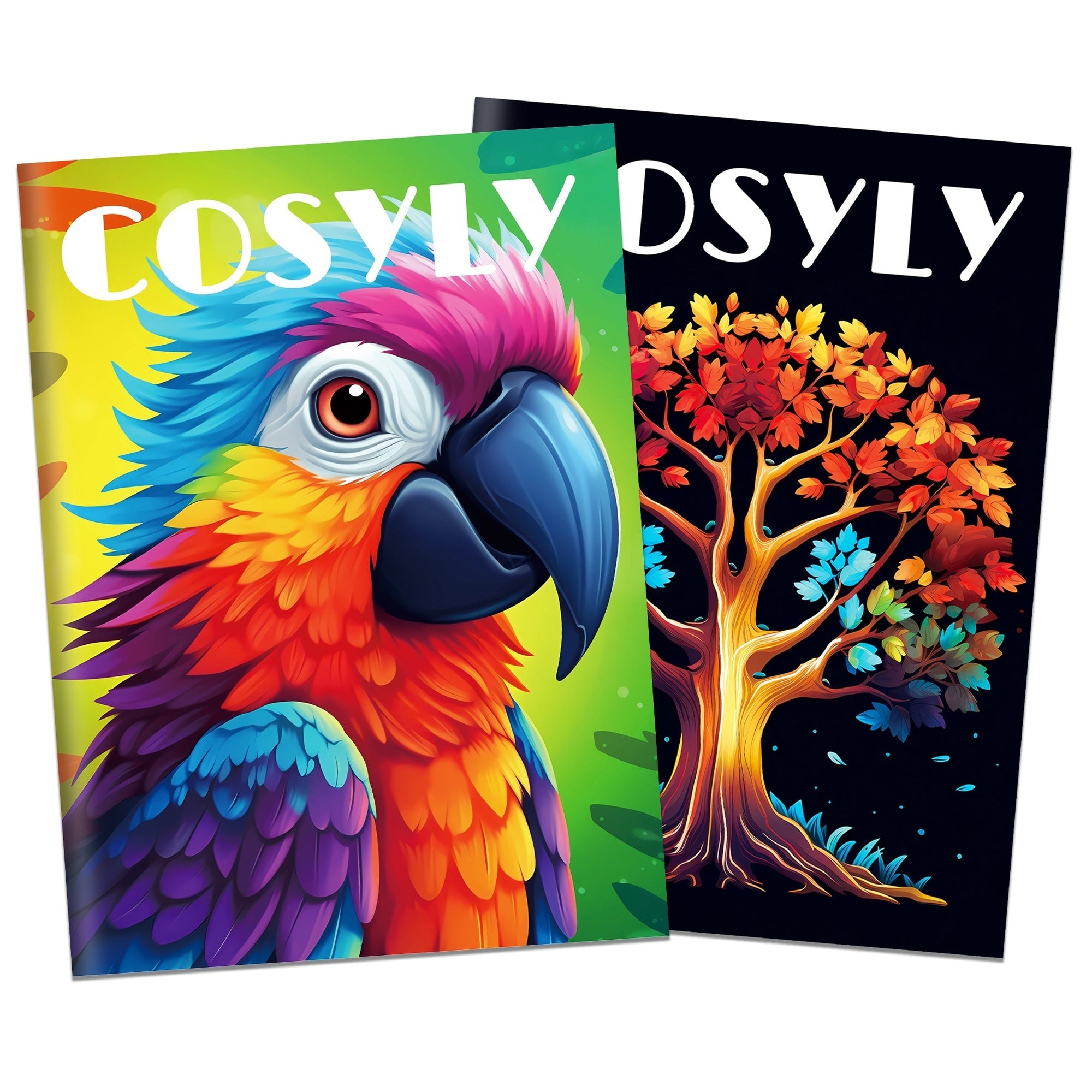 Set of 2 Coloring Book - Tree of Life & Birds Creative Coloring Book with Exquisite Patterns, Ideal Art for Birds Enthusiasts, Suitable for Adults and Teens, Markers Recommended