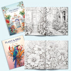 5 Packs of Deluxe Adult Coloring Book Set - Sketchbooks & Notebooks with High-Quality Paper, Nature, Garden, Animals, Zen, Plant & Bird Themes, Perfect Gift for Relaxation and Creativity