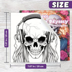 1pc Unique Skeleton's Love Story Themed Coloring Book - Drawing - Vibrant, Upgraded, Thicker 25-Page Paper, 7.87x7.87in, Best Gift for Christmas, Halloween, Holiday Party, Relaxation, and Creative Expression