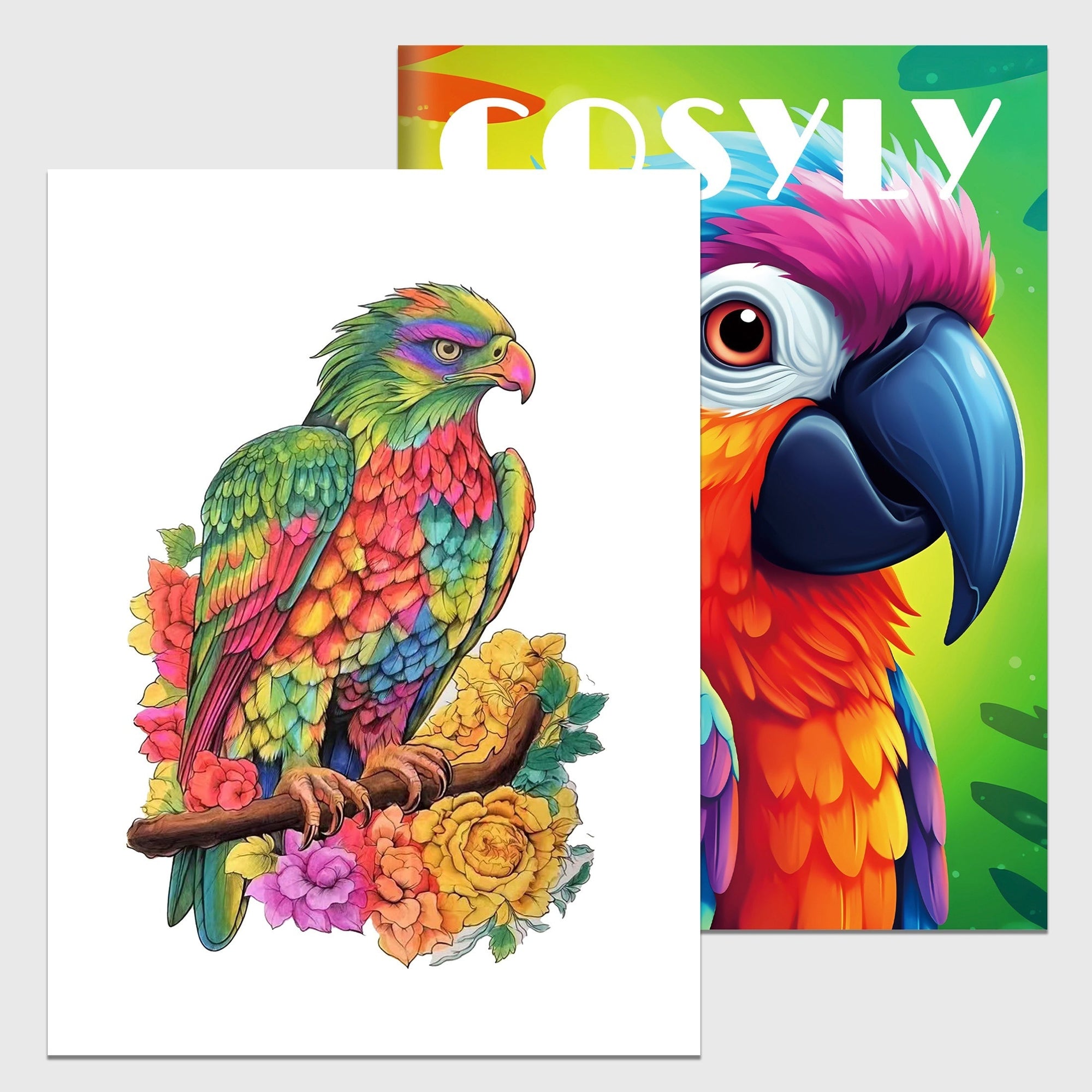 Set of 2 Coloring Book - Tree of Life & Birds Creative Coloring Book with Exquisite Patterns, Ideal Art for Birds Enthusiasts, Suitable for Adults and Teens, Markers Recommended