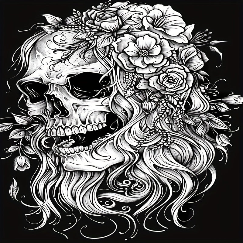22-Page Midnight Skulls & Flowers Adult Coloring Book: Perfect for Festive Occasions and Birthday Parties
