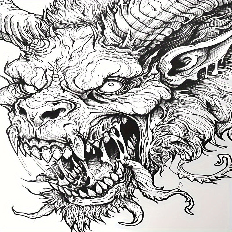 22-Page Spooky Horror Grayscale Coloring Book for Adults - Perfect for Halloween, Birthday, or Any Spooky Occasion with Various Coloring Tools - Relaxing and Therapeutic Coloring Experience