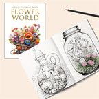 Zen-Inspired Adult Coloring Book Set of 5 - Forest Castle & Floral Garden Themes, 32 Pages Each - Premium Quality Paper for Relaxation and Relax