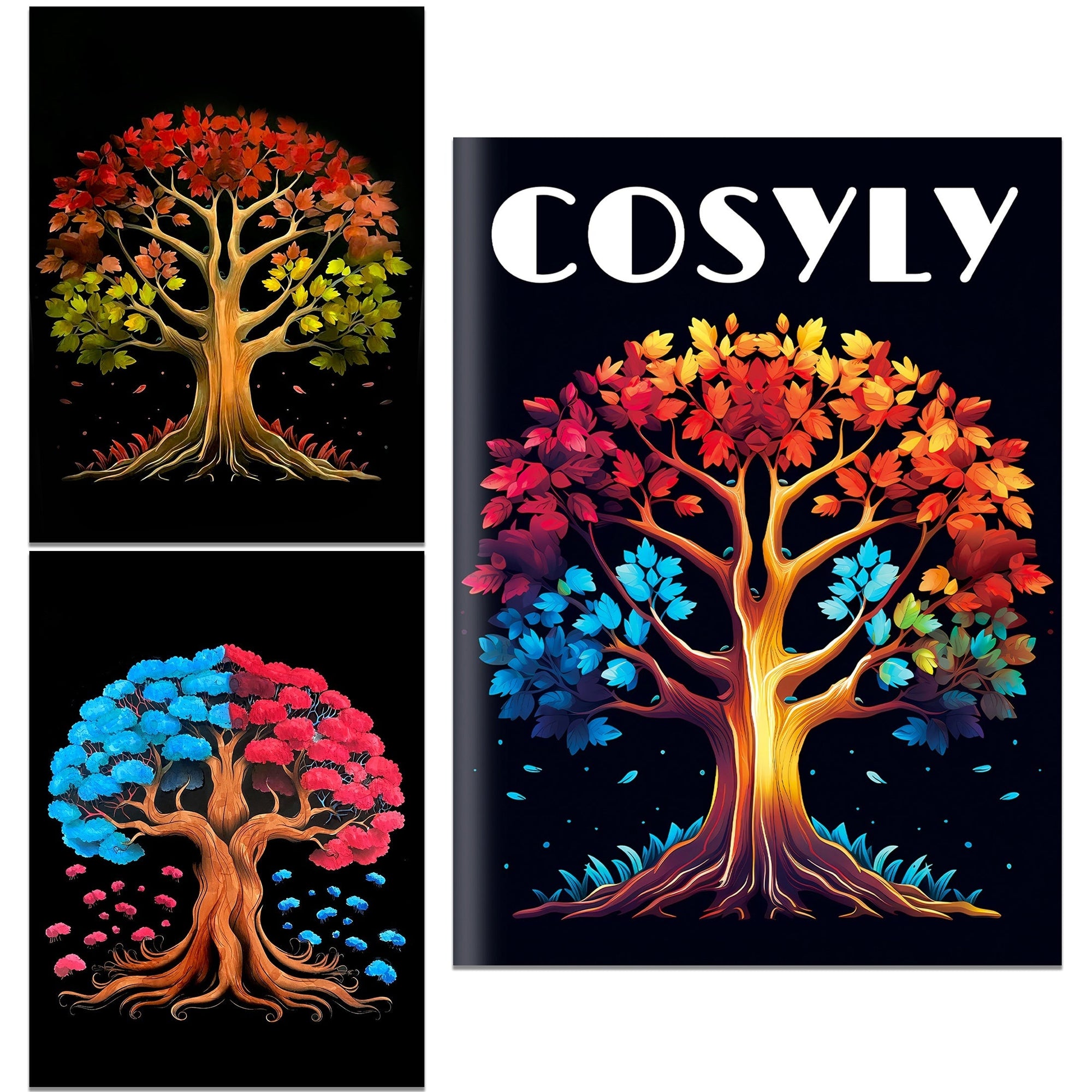 Set of 2 Coloring Book - Tree of Life & Birds Creative Coloring Book with Exquisite Patterns, Ideal Art for Birds Enthusiasts, Suitable for Adults and Teens, Markers Recommended