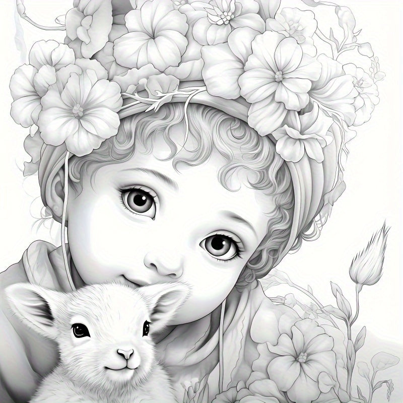 1pc Upgraded Lovely Little Coloring Book: Thickened 22 Pages for Holiday Birthday Parties