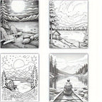 Cabin by the Lake A4 Coloring Book for Adults - 32 Pages, Relax & Relaxation, Perfect Gift for Birthdays, Holidays & Special Occasions