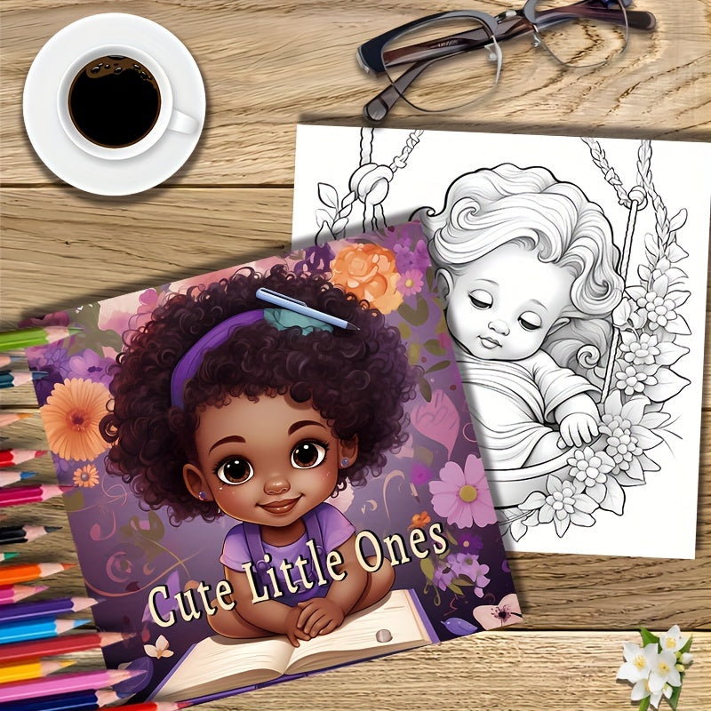 1pc Upgraded Lovely Little Coloring Book: Thickened 22 Pages for Holiday Birthday Parties