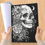 22-Page Midnight Skulls & Flowers Adult Coloring Book: Perfect for Festive Occasions and Birthday Parties