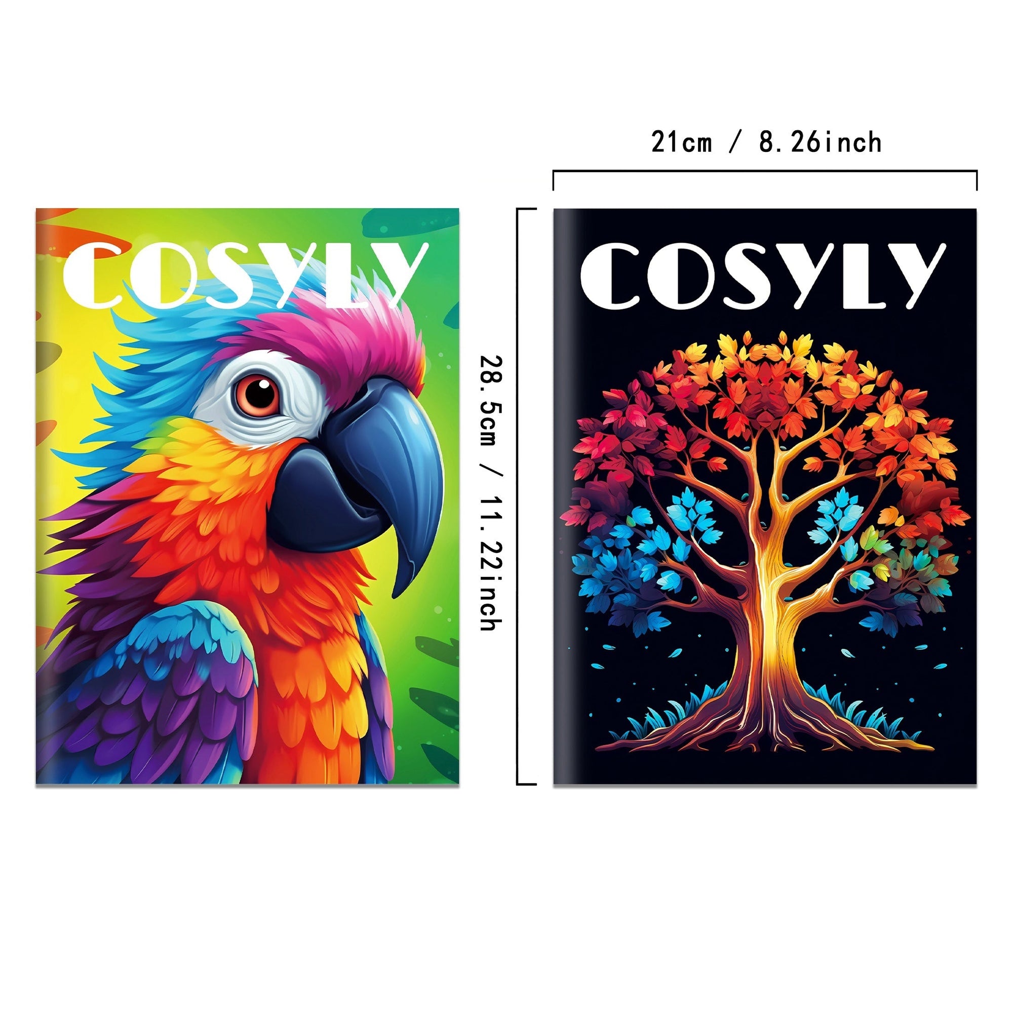 Set of 2 Coloring Book - Tree of Life & Birds Creative Coloring Book with Exquisite Patterns, Ideal Art for Birds Enthusiasts, Suitable for Adults and Teens, Markers Recommended