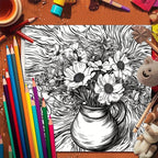 4pc, coloring pages (20 pages, thickened paper, single-sided printing, original)(abstract landscape, monsters, animal mandala, waste earth) Coloring book, perfect gift for family and friends, a good way to relax yourself, rel